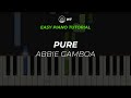 pure (Abbie Gamboa) | EASY Piano Tutorial by WT