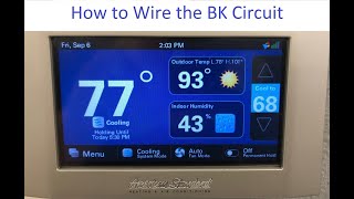 TEM6 / 824 Thermostat Install and Configuration for American Standard and Trane Air Handlers BK Wire