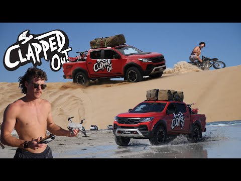SAND DUNE JUMPING IN ROBE with the HSV SPORTS CAT   *paddle tyres on 110s* // VLOG 6