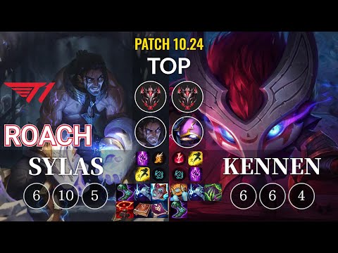 T1 Roach Sylas vs Kennen Top - KR Patch 10.24