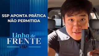Youtuber americano participa de ação da PM dentro de uma viatura