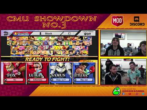 CMU Showdown 3 dGF: Dux/Adorable Knight (Fox/Luigi) vs Rookie/Kasper (Samus/Little Mac)