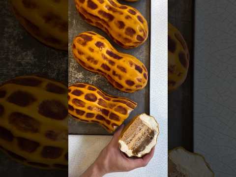 Giant peanut 🥜 Tart XXL @cedricgrolet #shorts #youtube #croissant