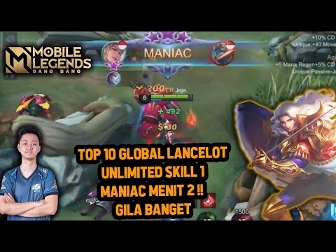 JEJE LANCELOT MANIAC MENIT 2 UNLIMITED SKILL 1 PUNCTURE ! GILA BANGET - Mobile Legends