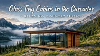 Glass Tiny Cabins in the Cascades | Relaxing Country Music
