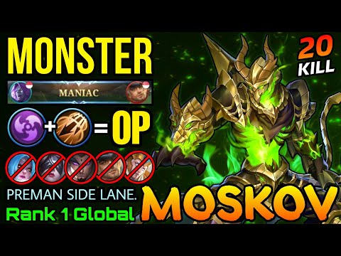 20 Kills Moskov Monster Marksman! - Top 1 Global Moskov by PREMAN SIFE LANE.  - MLBB