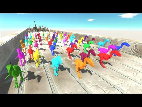 Race to eat 50 Neon Terror Birds - Animal Revolt Battle Simulator