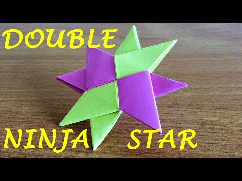 How To Make a Double Ninja Star Shuriken Origami (11" x 8.5" paper size)