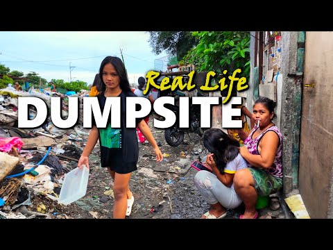 People Living on a Dumpsite in Sitio Pinalagad Valenzuela City Philippines! [4K]