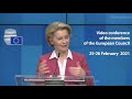 Ursula Von Der Leyen Issues Covid Vaccine Export Warning At EU Summit