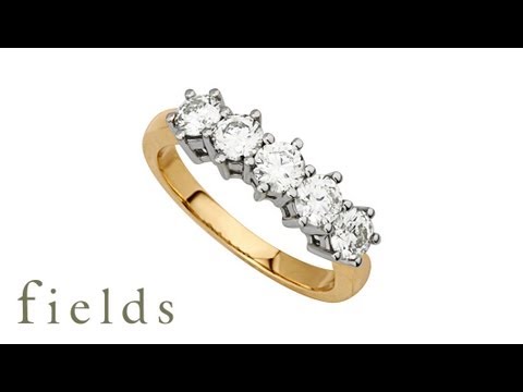 18ct Gold 5 Stone Ring