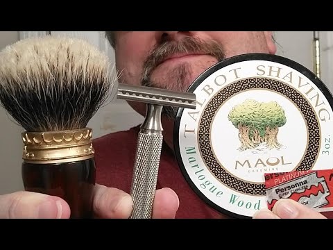Just A Shave: Rocnel Elite M - Personna Israeli Red (14) - Talbot Marlogue Wood - SV HM Manch 26