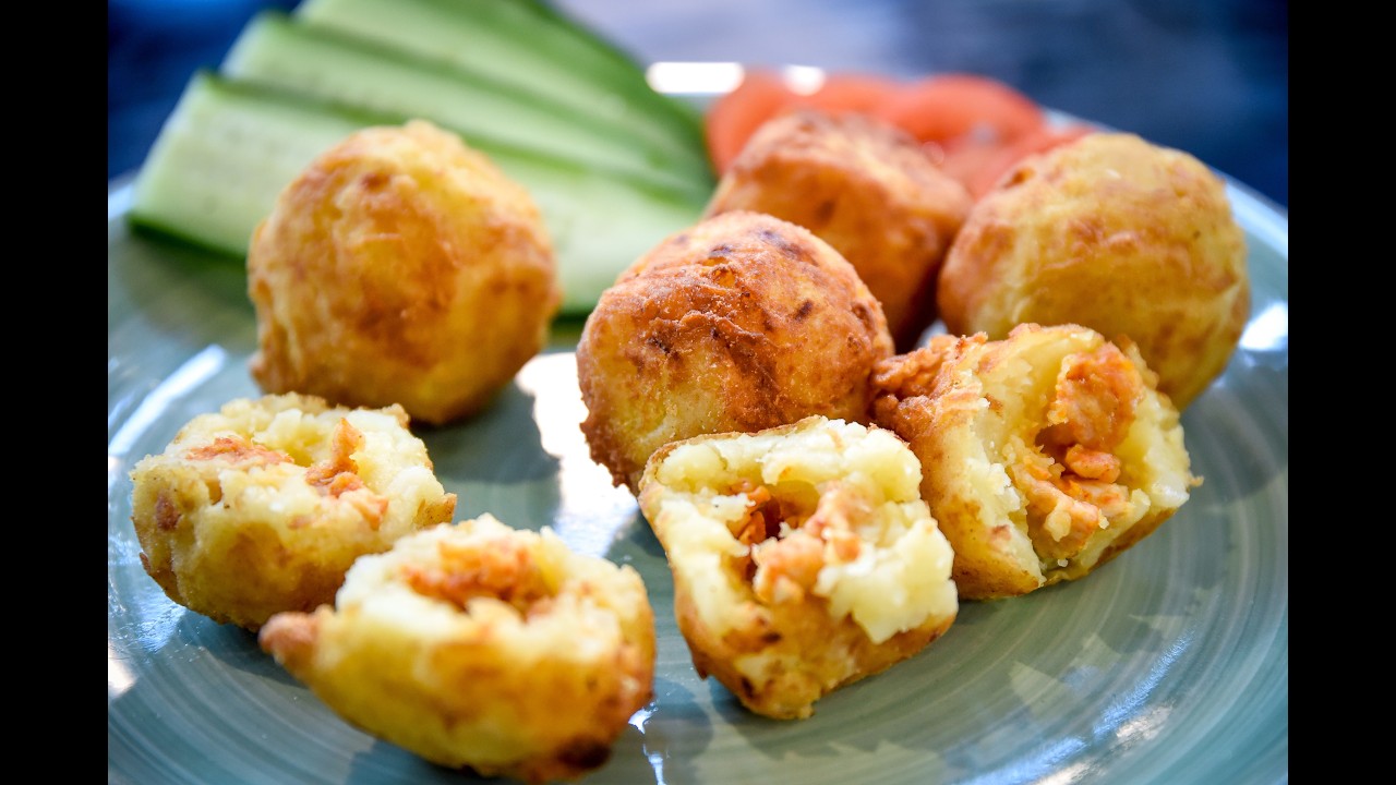 Pészáhi hússal töltött krumpligombóc