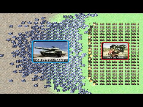 Grizzly vs Deployed Desolators - Same Cost - Red Alert 2