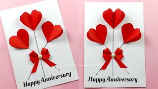 Happy Anniversary Card For Mom And Dad: Handmade with love easily😊