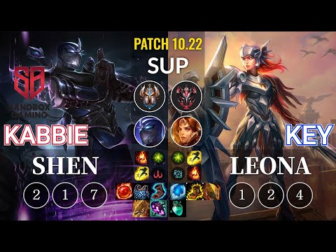 SB Kabbie Shen vs Key Leona Sup - KR Patch 10.22