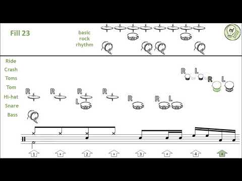 Learn drums with playalongs - Fill 23