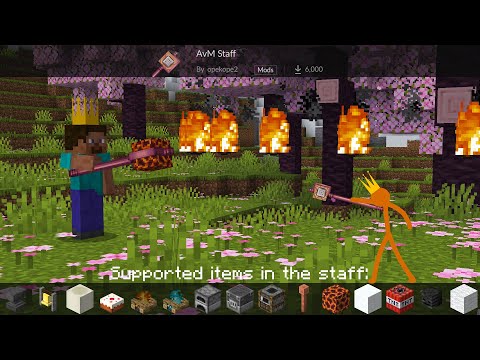 AvM Staff mod 0.16.1 block functionality showcase - now with cakes