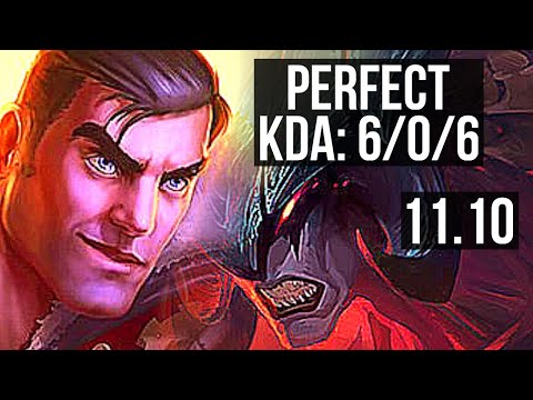 JAYCE vs AATROX (TOP) | 6/0/6, 600+ games, Dominating | KR Master | v11.10