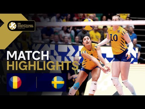 Highlights | Romania vs. Sweden - CEV Volleyball European Golden League 2025 | Women | Bro...