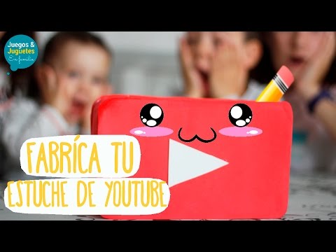 MANUALIDADES FÁCILES CON GOMA EVA // Fabríca tu estuche de Youtube // Juegos y Juguetes en Familia