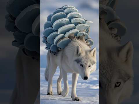 The wolf was rescued from the fungus 😉 #ai #animal #short #injuryanimal