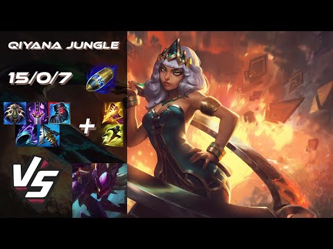 JUNGLE Qiyana vs Kha'Zix - NA Grandmaster Patch 25.20