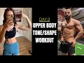 15 MIN UPPER BODY TONE & SHAPE WORKOUT | 2 Week Xmas Shred 2020