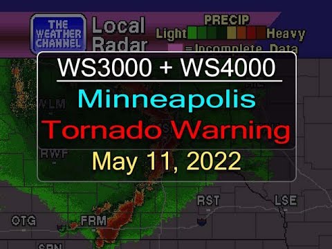 WeatherStar 3000-4000 Simulated - Minneapolis Tornado Warning - May 11, 2022
