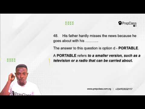 Q46 to Q50 JAMB ENGLISH 2017 PAST QUESTIONS SOLVED