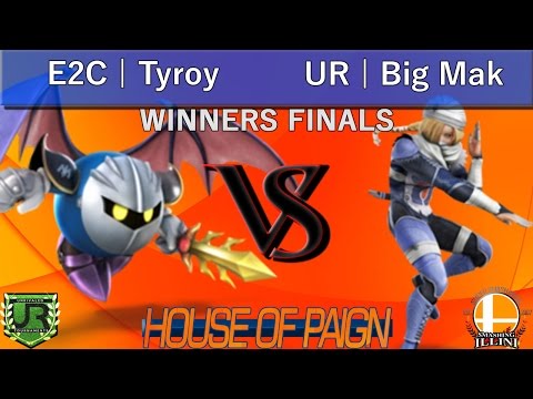 House of Paign VIII  WINNERS FINALS - E2C | Tyroy (Meta Knight, Sheik) vs UR | Big Mak (Sheik)
