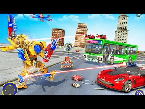 Bus Robot Car Game: Drone Robot Transforming Game Game Hippo Studio Gameplay #4