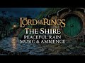 Lord Of The Rings ️ The Shire Peaceful Music Ambience During Midnight Thunderstorm