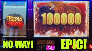 Triple Cherry Took It… Then Buffalo Link PAID! Big Win + Handpay at the Casino
