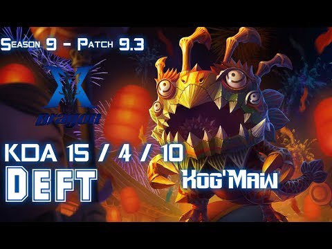 KZ Deft KOG'MAW vs KALISTA ADC - Patch 9.3 KR Ranked