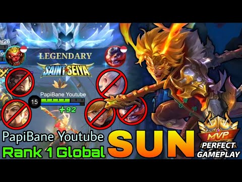 Legendary Sun Shutdown All Enemies - Top 1 Global Sun by PapiBane Youtube - Mobile Legends