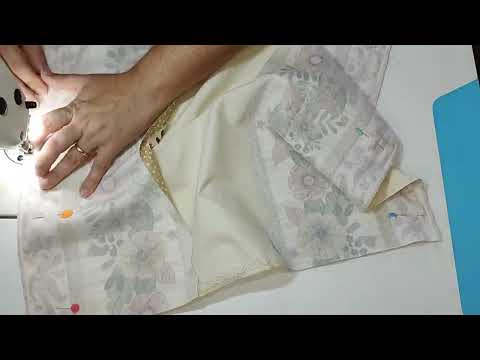 Tea towel with floral border.