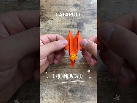 EASY PAPER TOY ORIGAMI CATAPULT TUTORIAL | HOW TO MAKE ORIGAMI TOYS CATAPULT | PAPERCRAFT IDEAS