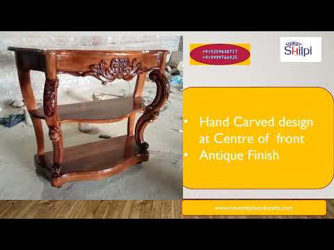 Wooden brown shilpi wood handmade console table, for home, s...