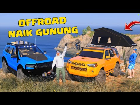 OFFROAD DAN BERKEMAH DI ATAS GUNUNG DEKAT PANTAI DI GTA 5