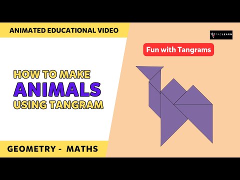 How to make animals with tangram - Tangram Shapes with 7 Pieces | Fun with Tangrams | Part 3/4