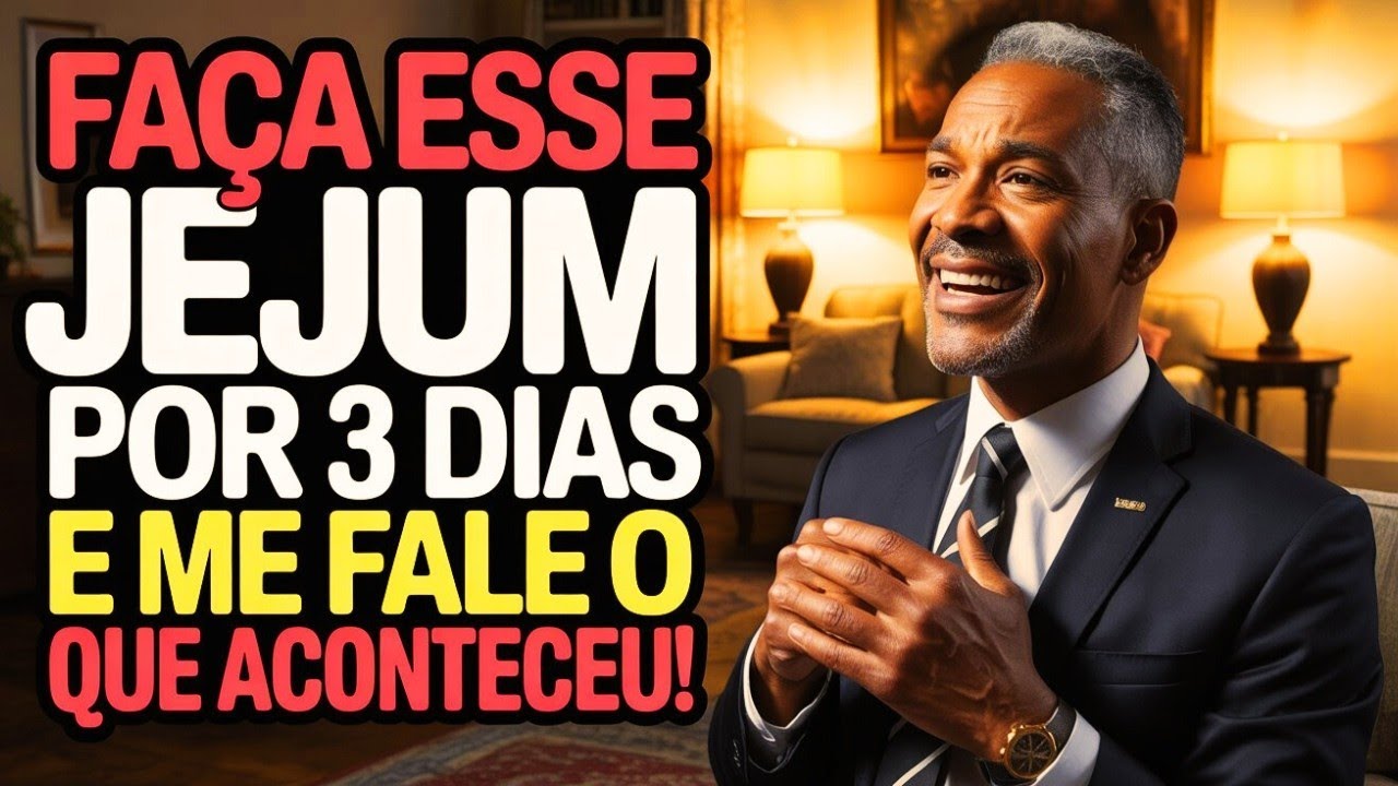 MINISTRO INTERCESSOR DE CURA E LIBERTAÇÃO REVELA UM JEJUM DE 3 DIAS IMPACTANTE
