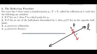MATH335 Content - Reflection Postulate