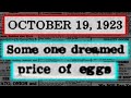 Somebody In 1923 Had A Dream About Egg Prices In 2023