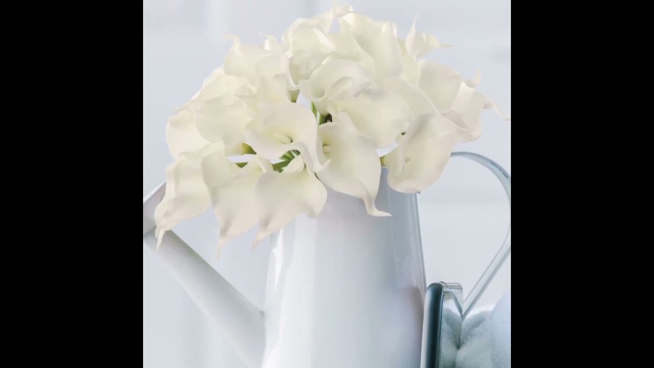Real Touch Silk Calla Lily Bouquet 9 Flowers