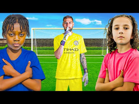 BOY vs GIRL ULTIMATE SHOOTING BATTLE vs ARSENAL KEEPER!!