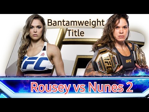 Amanda Nunes Vs Ronda Rousey 2- Championship Fight