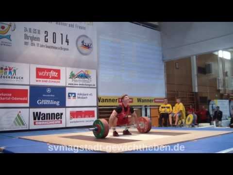 Max Lang Deutscher Meister -77kg Gewichtheben Obrigheim 2014 10 25