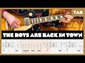 Thin Lizzy The Boys Are Back In Town 1 2 Step Down Guitar Tab Lesson Cover Tutorial