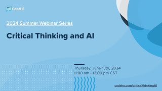 Critical Thinking and AI thumbnail